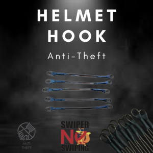 [Ready Stock][ Anti-Theft Safety Rope Lock Helmet Holder Storage Steel Wire Security Wire Lock for Kapcai Motorcycle