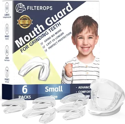Kids Mouth Guard for Grinding TeethPack of 6 Comfortable Custom Dental Guard for KidsMoldable Night Guards for Clenching TeethStops Bruxism Tmj Teeth Whitening Tray & Sports