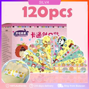 120pcs Printed Cartoon Band Aid Adhesive Patches Wound Bandages Waterproof Dustproof Breathable First Aid
