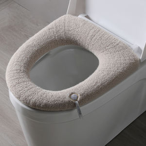 Ecoco Toilet Bowl Seat Cover Cushion Soft Washable Toilet Seat Cover High Flexibility Bathroom Accessories