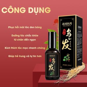 Tinh Chất Serum Thảo Dược Dưỡng Đen Tóc Tự Nhiên Cải Thiện Tóc Bạc BaiKon 100ml