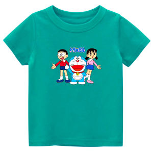 Tshirt kids kaos atasan oblong sablon karakter DORAEMON AND FRINED anak usia 1-12tahun