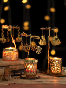 Rotating Candle Holder Lantern Starry Romantic Birthday and Anniversary Gift