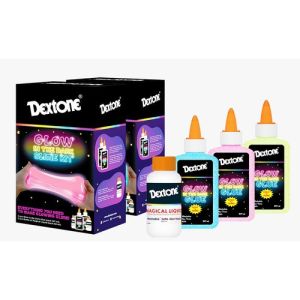 Mainan Slime Dextone Slime Kit Glow IN THE DARK - PINK / BLUE