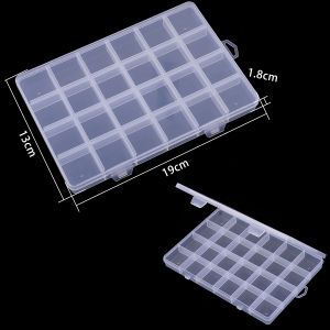 Rectangle/Round Multiple Sizes Transparent Plastic Storage Jewelry Box Compartment Adjustable Container for Beads Earring Box&Jewelry Rectangle Box