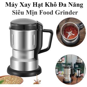 Máy Xay Hạt Khô Inox Đa Năng Food Grinder 8 Lưỡi Cực Bén Có Tay Cầm Tiện Lợi