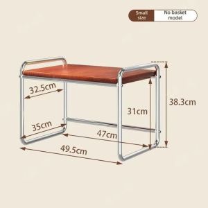 Sacesr Solid Wood Coffee Table Modern Minimalist Stainless Steel Storage Corner Table Luxury Rectangle Bedside Tables Home Furniture 5T9N4