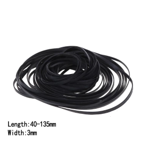 50ชิ้นความกว้าง3มม. สายพานเครื่องเทปผสมอเนกประสงค์สายพานยางแบนไดรฟ์หลายชนิดสำหรับเครื่องบันทึกซีดีดีวีดี