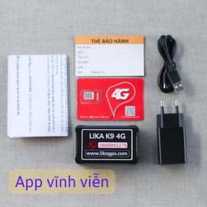 Thiết bị LIKA K9 4G NEW pin 30 ngày thời gian chờ 1 năm độ chính xác cao - Bảo hành 12 tháng -Tặng SIM data Viettel - định vị xe máy ô tô