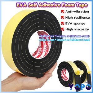 YoPo EVA Foam Tape Self Adhesive Door Seal Strip Anti-Collision Window Gap Filler 5m/2m