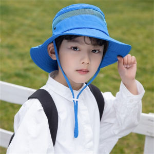2025 NEW Kids Beach Hat Toddler Bucket Sun Hat for Boys Girls With Whistle Hat Summer UV Protection UPF 50+ Wide Brim Neck Flap Aged 2-9years