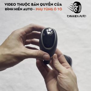 Củ nắm tay nắm cần số tự động xe Accent (2011-2023) Elantra (2011-2021) mặt đen bọc da cao cấp