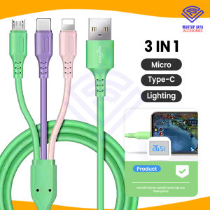 [COD] KABEL DATA FAST CHARGING KABEL CHARGER 3IN1 MACARON REAL 2A