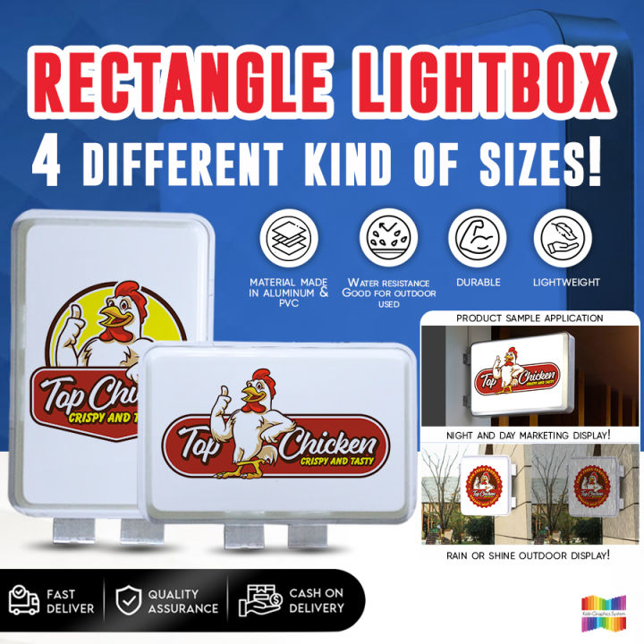 KGS Portable Advertising LED Lightbox Rectangle Outdoor Signage/ Business Promotion| without Logo