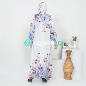 Zahira Dress / Gamis Muslim Wanita / Dress Bahan Ceruty Plus Pashmina By AQMAR ID