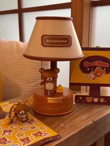 New Rilakkuma Retro Desk Lamp Gifts Room Atmosphere Night Lamp Cartoon Easy Bear Anime Peripheral Desktop Ornament Birthday Gift2026