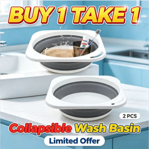 Buy 1 get 1 Multi-Purpose Silicone Basin Washable Basin Foldable Travel Friendly Durable Laundry Basin