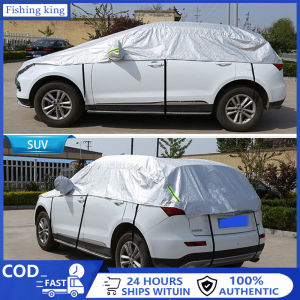 【👍Original + 24 Hour Shipping🚗✔️】Universal Car Half Cover Sunshade Indoor Outdoor Sun UV Snow Dust Resistant Protection Car Cover For Seden SUV (car accessories)