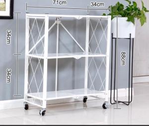 Foldable No-Need-Installation Full Metal Storage Rack Storage Stand