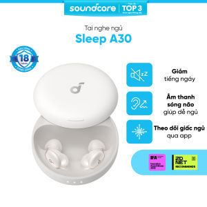Tai nghe ngủ Soundcore Sleep A30 |Theo dõi giấc ngủ | Làm dịu tiếng ngáy | Âm thanh sóng não AI