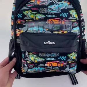 FCchildrens schoolbag boys Black Hot Wheels backpack Kawaii 3-7 year modeling bags 14 inch