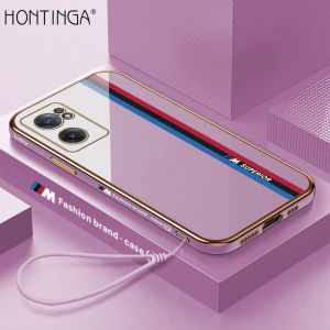 Hontinga Casing Case For OnePlus Nord CE 2 CE2 5G Case Fashion Racing Luxury Chrome Plated Soft TPU Square Phone Case Full Cover Camera Protection Anti Gores Rubber Cases For Boys