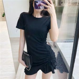 DANIELA Dress Mini Turtle Neck Polos Korean Mini Dress Tali Serut 994 (S-XL)