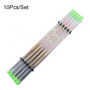 ADREE 10Pcs/Set Chỉ báo vết cắn nhạy cảm Phao câu cá Phao câu cá Gỗ Balsa Phụ Kiện Dụng Cụ Câu Cá 4 Ống trượt trôi Câu cá trên băng ở vùng nước nông