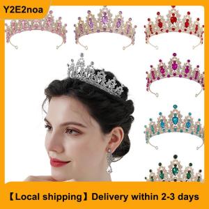 【Local shipping】 Luxury Elegant Princess Crown Hair Accessories Tiara For Women Party Rhinestone Wedding Bridal Crown New Head Jewelry