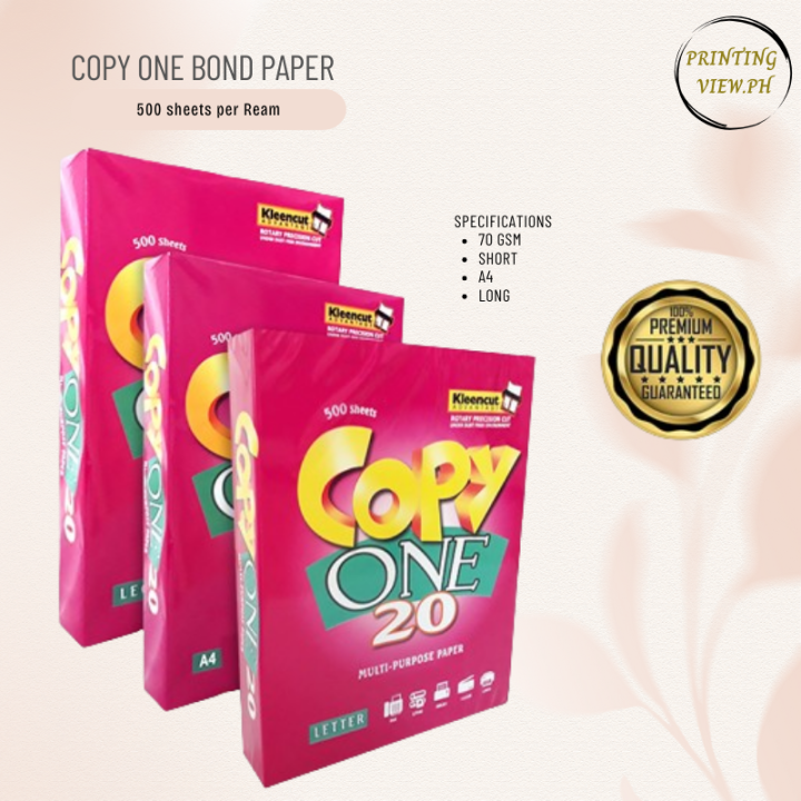 (PRINTING VIEW) COPY ONE Bond Paper 70gsm Substance 20 (500sheets Per ...