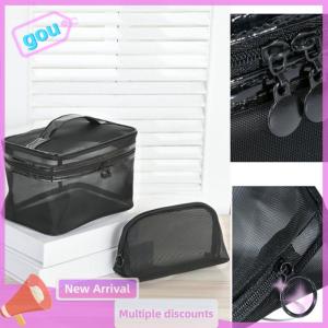 gou Xách Tay Lưới Trong Suốt Túi mỹ phẩm trang điểm trường hợp phụ nữ đi du lịch dây kéo tạo nên tổ chức rửa vệ sinh cá nhân vẻ đẹp lưu trữ Túi pouch