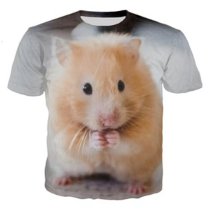 [Local Stock] ZEEMIN Funny Guinea Pig T-Shirts Hamster Animal 3D Print Streetwear Men Women Casual Fashion Oversized T Shirt Male Tees Tops Clothing