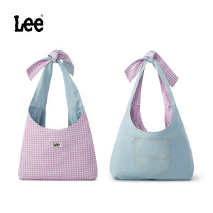 LEE 2 Sides Reversible Japanese Knot Bag Denim Blue Lightweight Tote Bag For Women 14" Laptop Large Capacity High Quality Shoulder Bag For Office Lady Picnic Hiking Outdoor