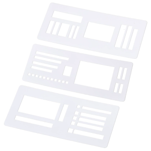 Template Rulers For DailyJournals Professional Sketching Thick Material Bendable Design Multi Pen Compatibility