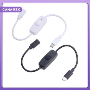 【CANAMEK】 USB Type C With ON OFF Switch Power Button 30CM Charging Extension Cable Universal Type-C Extension Cable