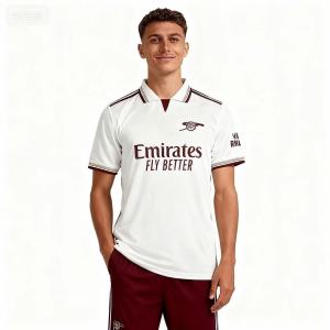 AE56 Seasonal Arsenal second away jersey white short-sleeved football shirt breathable casual sports competition team uniform new fan model