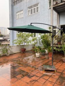 Ô Dù Lệch Tâm Mái Tròn 3m Cao Cấp Nhập Khẩu Nguyên Chiếc Có In Logo Thương Hiệu(Đã Bao Gồm Vỏ Chân Đế) Bảo Hành 12 Tháng