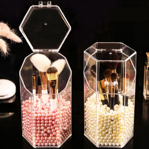 Transparent Acrylic Makeup Brush Holder & Desk Container