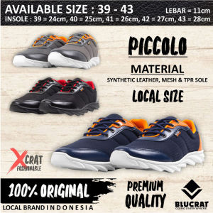 Sepatu Sneakers Pria Piccolo Blucrat Cowok Laki Dewasa Kulit Kanvas Karet Casual Keren Terbaru