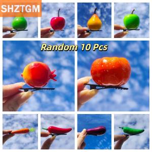 [COD] SHZTGM กิ๊บติดผมรูปผลไม้สำหรับสัตว์เลี้ยงขนาดเล็ก10ชิ้นกิ๊บติดผมรูปผลไม้อุปกรณ์สำหรับสัตว์เลี้ยงอุปกรณ์แต่งขนสุนัข