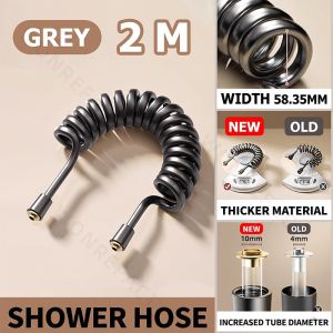 TPR Spring Hose Bidet Set Premium 5-Layer Brass Core Anti-Leak for Condo Bathroom