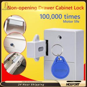 【HOSPORT】 T3 Cabinet Smart Locks Invisible Sensor Lock RFID IC Card Drawer for Furniture