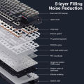 AULA 99/87/80 Keys customized gaming keyboard Gasket Structure Tri-mode RGB Wired /Bluetooth /2.4G Wireless Hot-swappable Mechanical Keyboard Supports WIN/Android/IOS system(F99). 