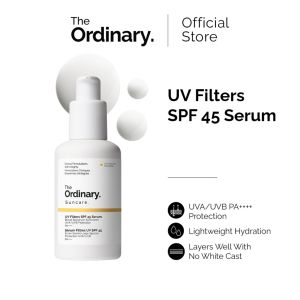 The Ordinary UV Filters SPF45 Serum 60ml PA++++ UVA UVB protection non greasy no white cast lightweight facial sunscreen