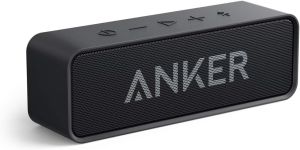 Anker Soundcore Upgraded Bluetooth Speaker with IPX5 Waterproof Stereo Sound 24H Playtime Portable Wireless Speaker for iPhone Samsung and More (Black)
