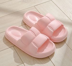 [QUALITY+] Womens Thick and Soft Bottom 2022 PVC New design Comfy Black/ White/ Pick Sandal Casual Outdoor/ Indoor Sliper Perempuan Slipper Sandal (Size Euro36-41)