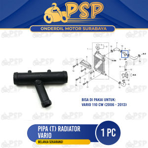 Pipa "T" Selang Radiator Vario 110 - Sambungan Pipa Radiator Joint Three Way Honda Vario Techno 110