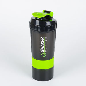 [Shopwithme99] 3 in 1 Shaker BPA Free Steel Mixing Ball Gym Protein Shaker Bottle With Pills and Powder Container