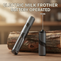 Yummy.miya Portable Milk Frother Coffee Whisk Egg Beater Drink Mixer Handheld Battery Operated Stainless Steel Low Noise Rumah Tangga Latte Baking. 