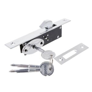 Recessed door lock cross-shaped key lock sliding door lock double-sided recessed door hook lock set